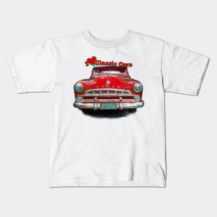 I Love Classic Cars in Red Kids T-Shirt